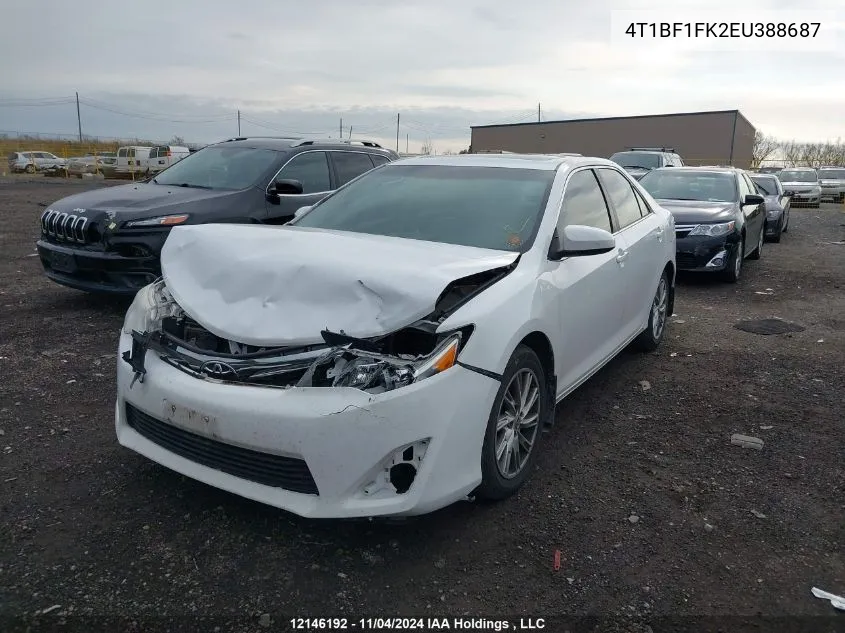 2014 Toyota Camry L/Se/Le/Xle VIN: 4T1BF1FK2EU388687 Lot: 12146192