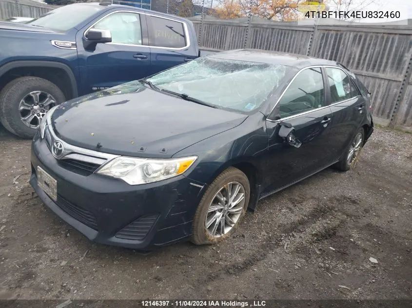 2014 Toyota Camry L/Se/Le/Xle VIN: 4T1BF1FK4EU832460 Lot: 12146397