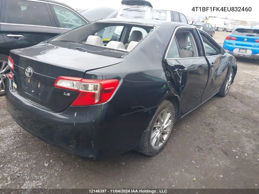 2014 Toyota Camry L/Se/Le/Xle VIN: 4T1BF1FK4EU832460 Lot: 12146397