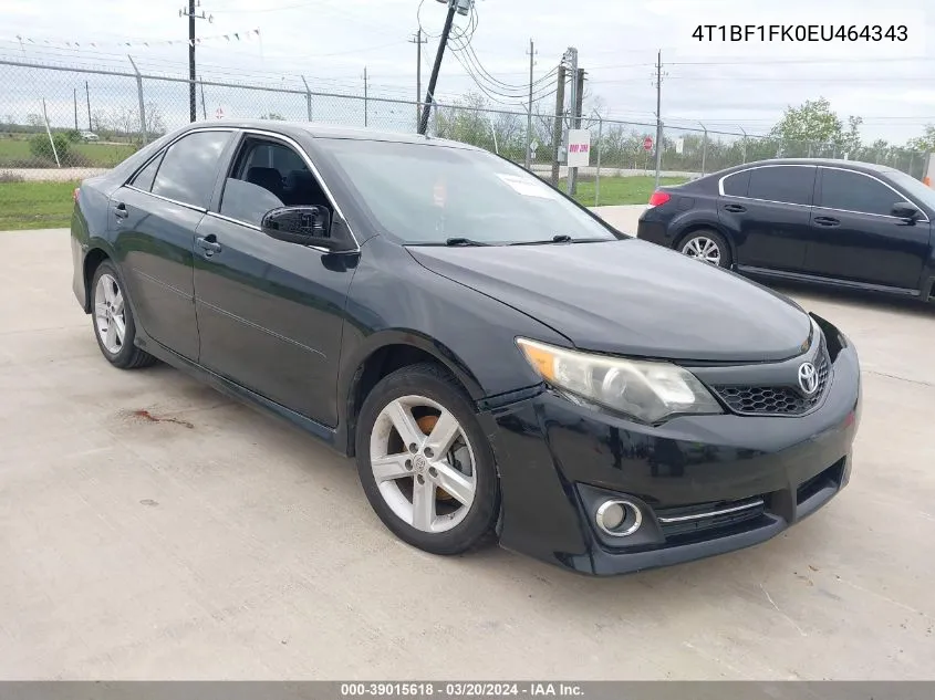 2014 Toyota Camry Se VIN: 4T1BF1FK0EU464343 Lot: 39015618