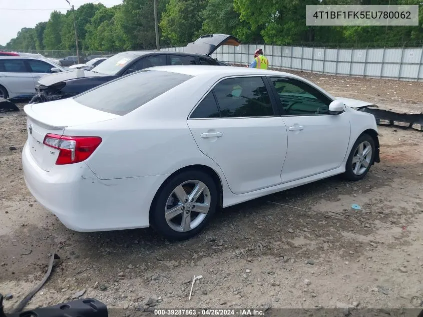 2014 Toyota Camry Se VIN: 4T1BF1FK5EU780062 Lot: 39287863