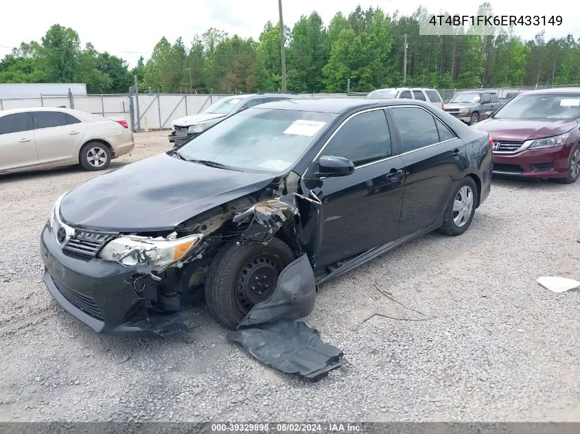 2014 Toyota Camry L VIN: 4T4BF1FK6ER433149 Lot: 39329895