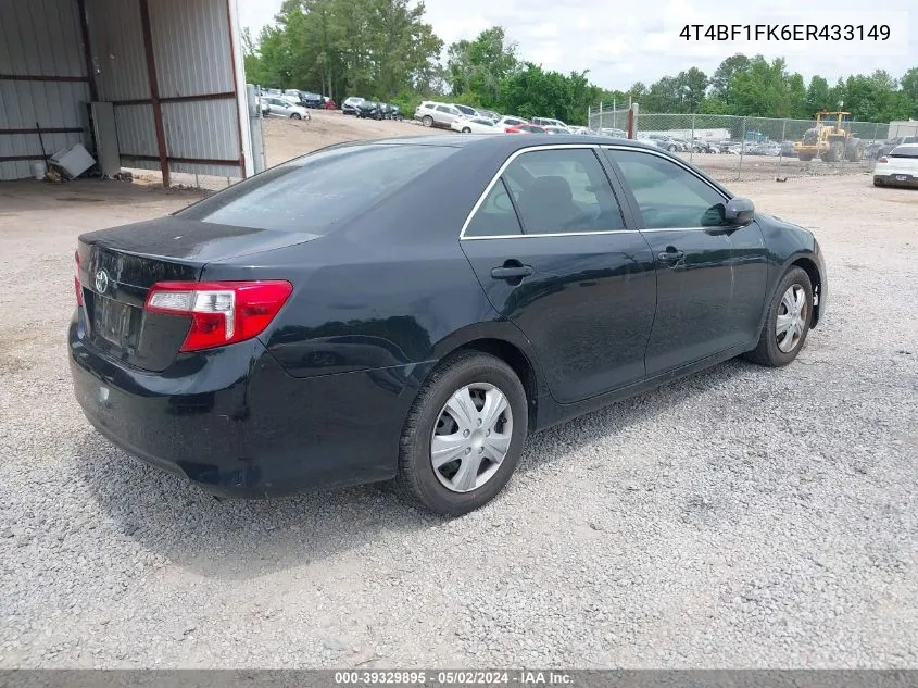 2014 Toyota Camry L VIN: 4T4BF1FK6ER433149 Lot: 39329895