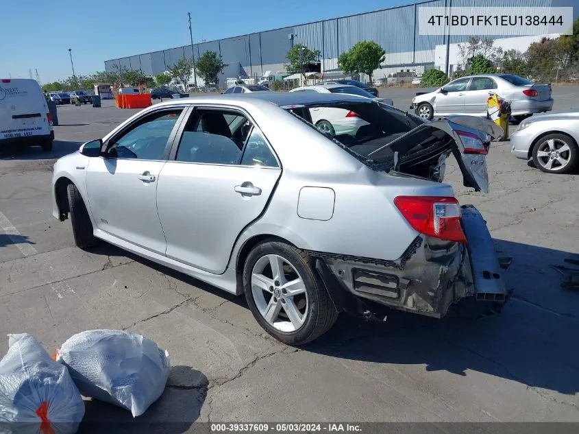 2014 Toyota Camry Hybrid Se Limited Edition VIN: 4T1BD1FK1EU138444 Lot: 39337609