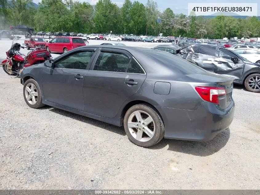 2014 Toyota Camry Se VIN: 4T1BF1FK6EU838471 Lot: 39342682