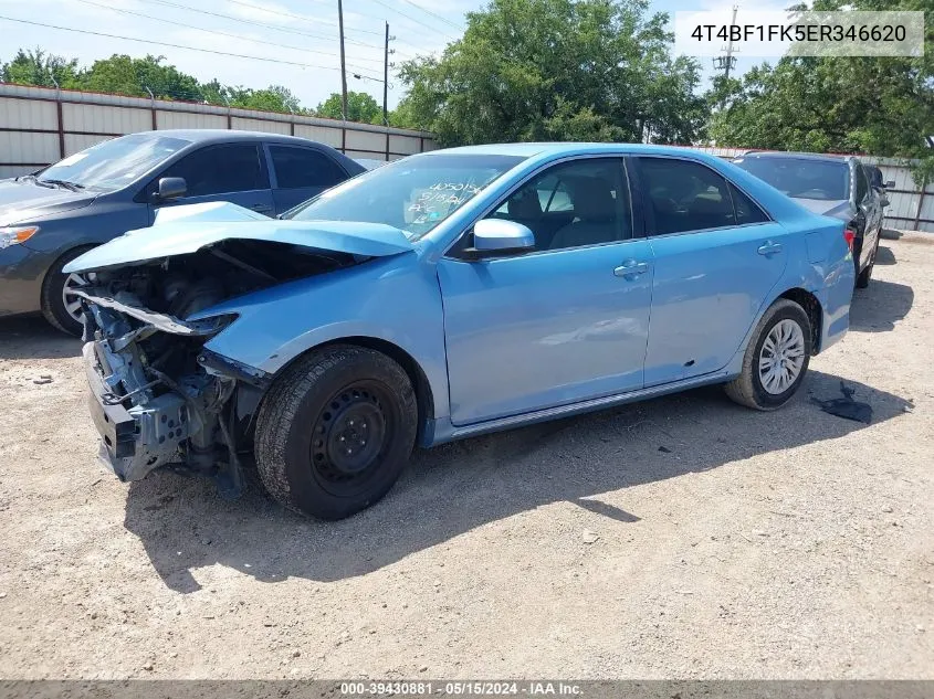 2014 Toyota Camry Le VIN: 4T4BF1FK5ER346620 Lot: 39430881