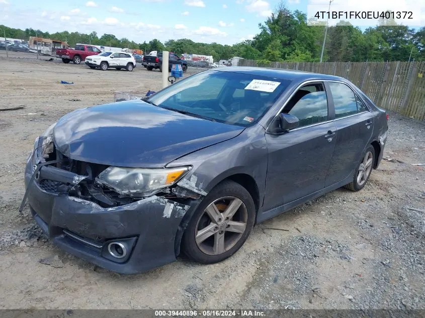 2014 Toyota Camry Se VIN: 4T1BF1FK0EU401372 Lot: 39440896