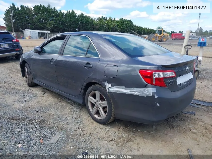 2014 Toyota Camry Se VIN: 4T1BF1FK0EU401372 Lot: 39440896