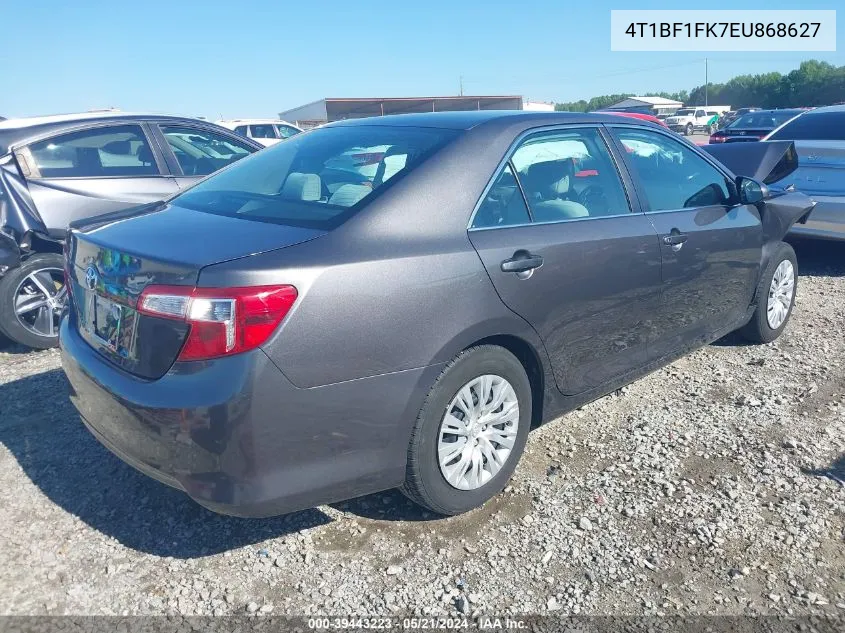 2014 Toyota Camry L VIN: 4T1BF1FK7EU868627 Lot: 39443223