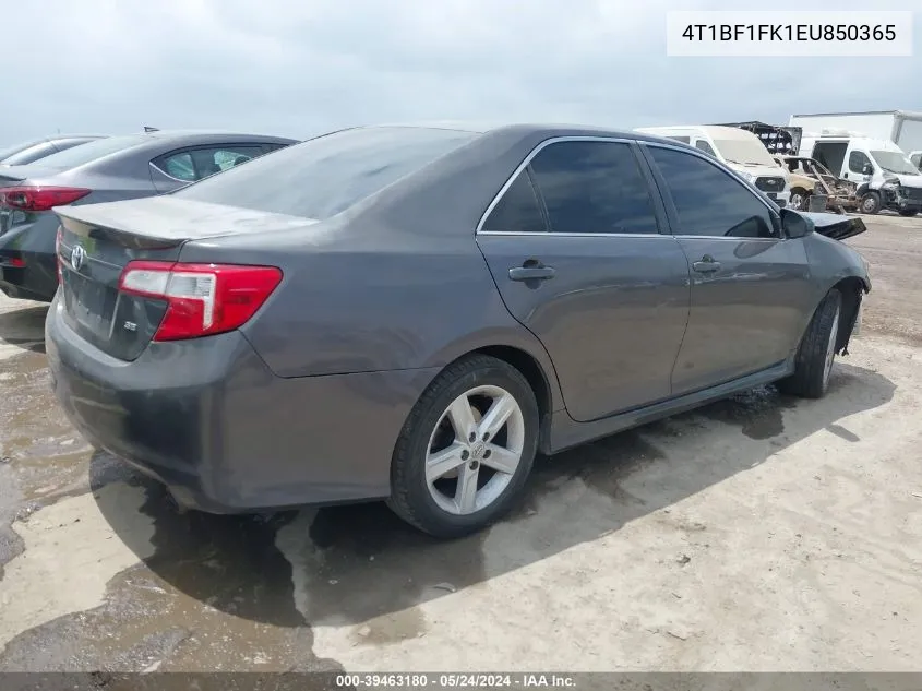 2014 Toyota Camry Se VIN: 4T1BF1FK1EU850365 Lot: 40358657