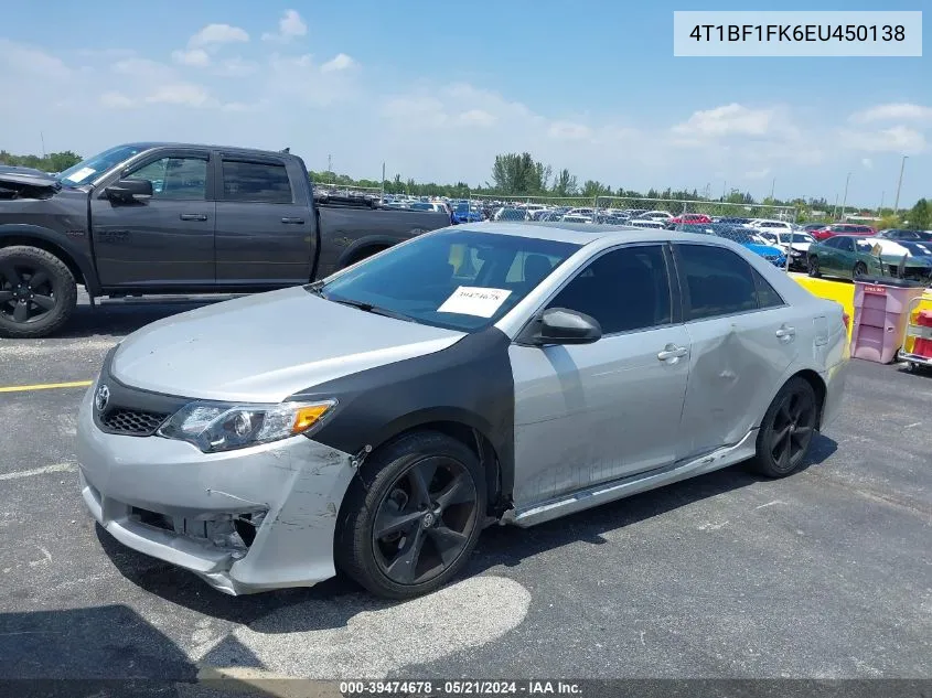 2014 Toyota Camry Se Sport VIN: 4T1BF1FK6EU450138 Lot: 39474678