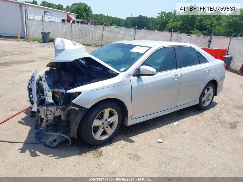 2014 Toyota Camry Se VIN: 4T1BF1FK1EU759631 Lot: 39477735