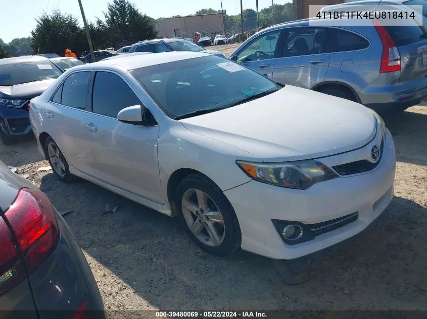 2014 Toyota Camry Se VIN: 4T1BF1FK4EU818414 Lot: 39480069