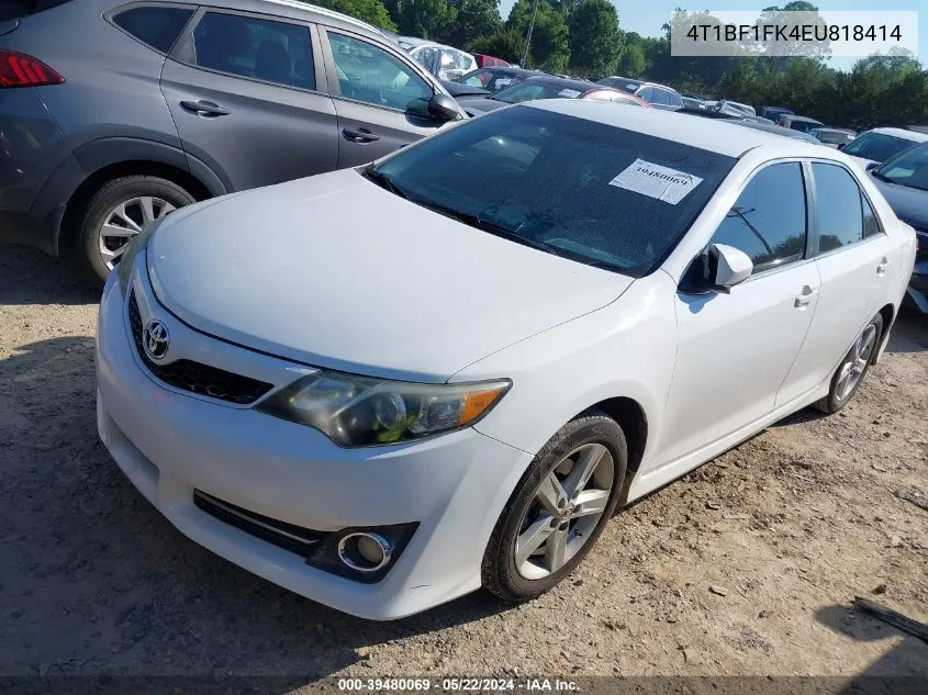 2014 Toyota Camry Se VIN: 4T1BF1FK4EU818414 Lot: 39480069