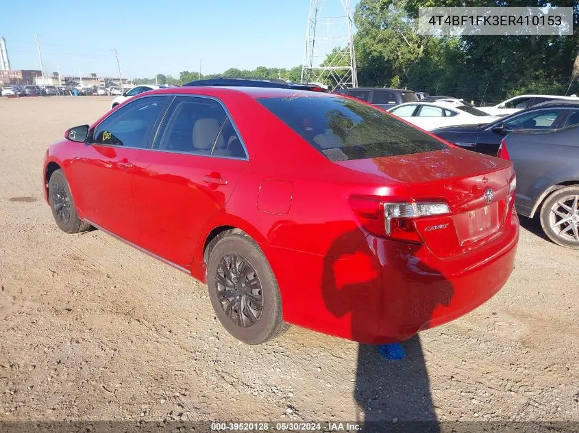 2014 Toyota Camry Le VIN: 4T4BF1FK3ER410153 Lot: 39520128