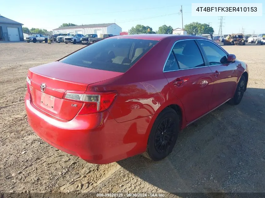 2014 Toyota Camry Le VIN: 4T4BF1FK3ER410153 Lot: 39520128