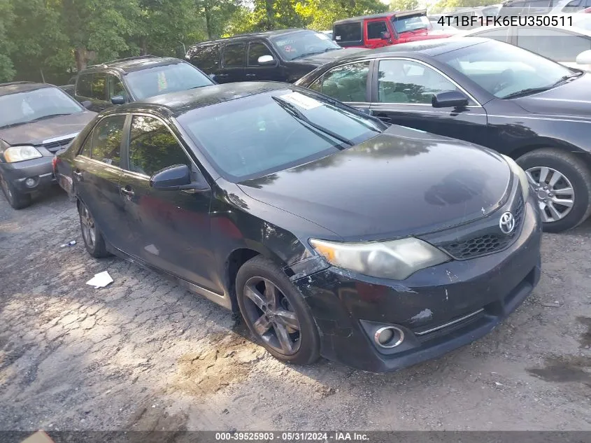 2014 Toyota Camry Se VIN: 4T1BF1FK6EU350511 Lot: 39525903