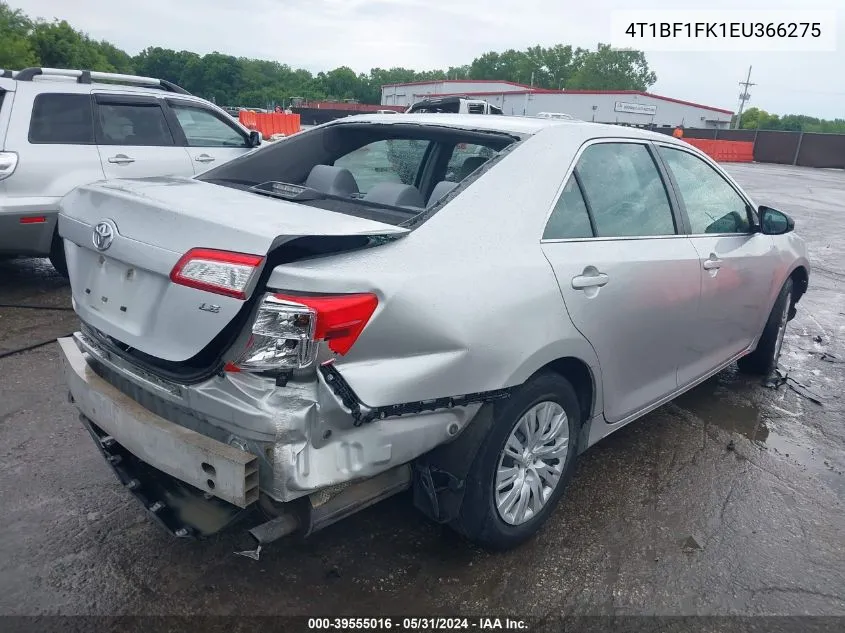 2014 Toyota Camry Le VIN: 4T1BF1FK1EU366275 Lot: 39555016