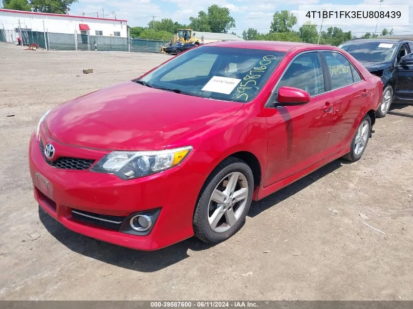 2014 Toyota Camry Se VIN: 4T1BF1FK3EU808439 Lot: 39587600