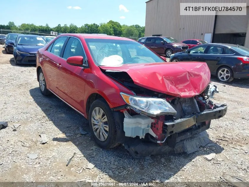 2014 Toyota Camry Le VIN: 4T1BF1FK0EU784570 Lot: 39601667