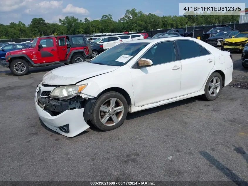 2014 Toyota Camry Se VIN: 4T1BF1FK1EU812375 Lot: 39621690