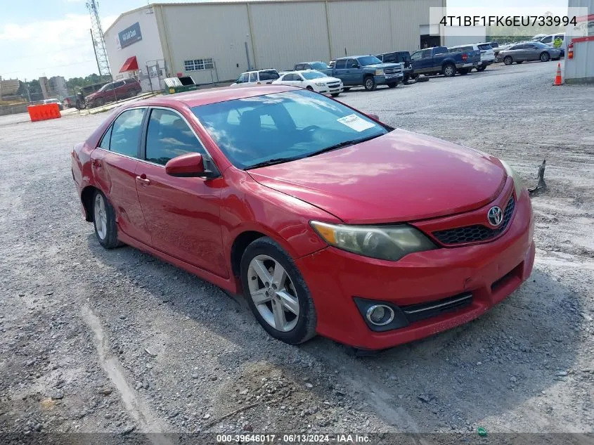 2014 Toyota Camry Se VIN: 4T1BF1FK6EU733994 Lot: 39646017