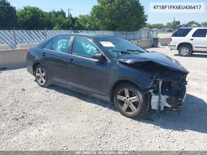 2014 Toyota Camry Se VIN: 4T1BF1FK6EU436417 Lot: 39660728