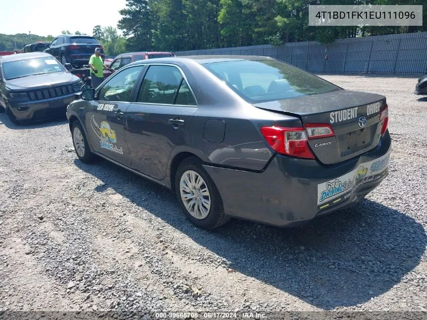 4T1BD1FK1EU111096 2014 Toyota Camry Hybrid Le