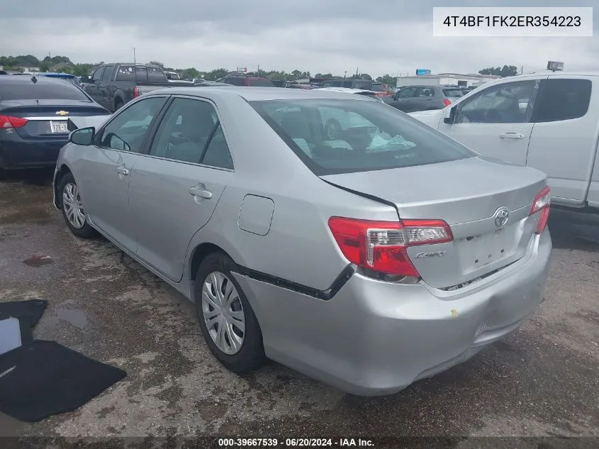 2014 Toyota Camry Le VIN: 4T4BF1FK2ER354223 Lot: 39667539