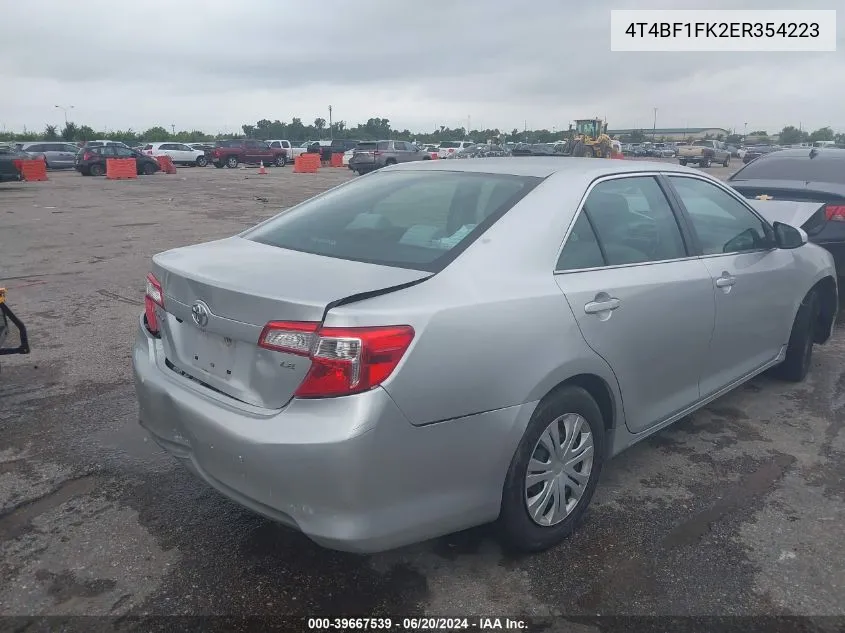 2014 Toyota Camry Le VIN: 4T4BF1FK2ER354223 Lot: 39667539