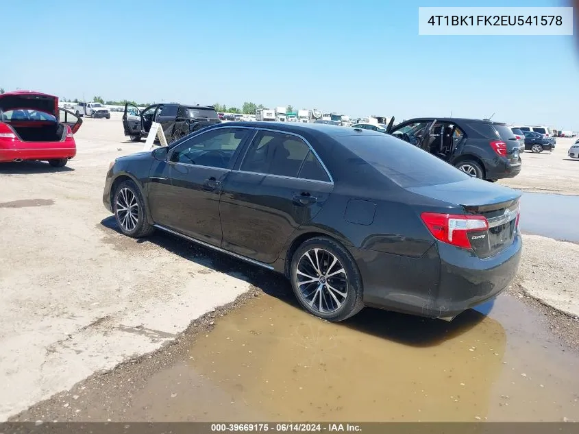 4T1BK1FK2EU541578 2014 Toyota Camry Xle V6