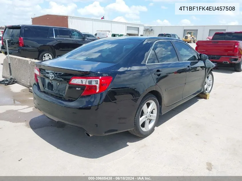 2014 Toyota Camry Se VIN: 4T1BF1FK4EU457508 Lot: 39685438