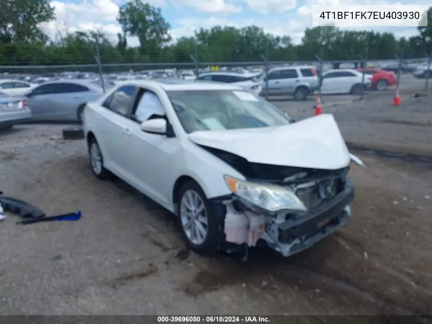 2014 Toyota Camry Xle VIN: 4T1BF1FK7EU403930 Lot: 39696050