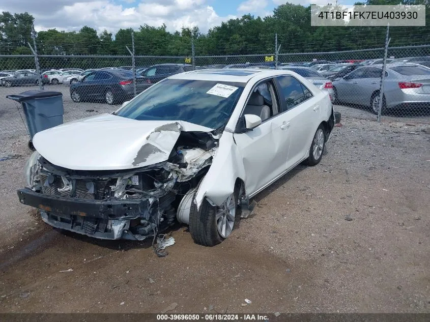 4T1BF1FK7EU403930 2014 Toyota Camry Xle