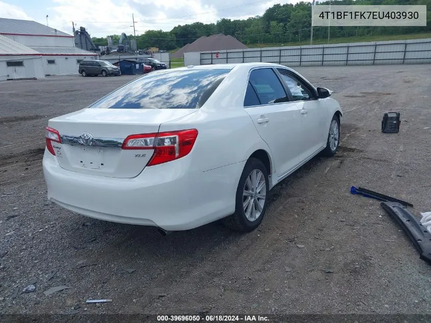 2014 Toyota Camry Xle VIN: 4T1BF1FK7EU403930 Lot: 39696050