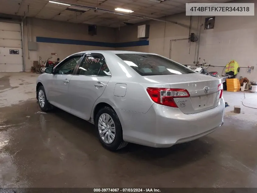 4T4BF1FK7ER344318 2014 Toyota Camry Le