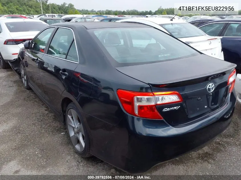 2014 Toyota Camry Se Sport VIN: 4T1BF1FK5EU822956 Lot: 39792556