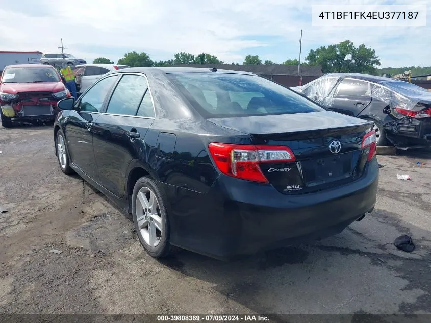 2014 Toyota Camry Se VIN: 4T1BF1FK4EU377187 Lot: 39808389