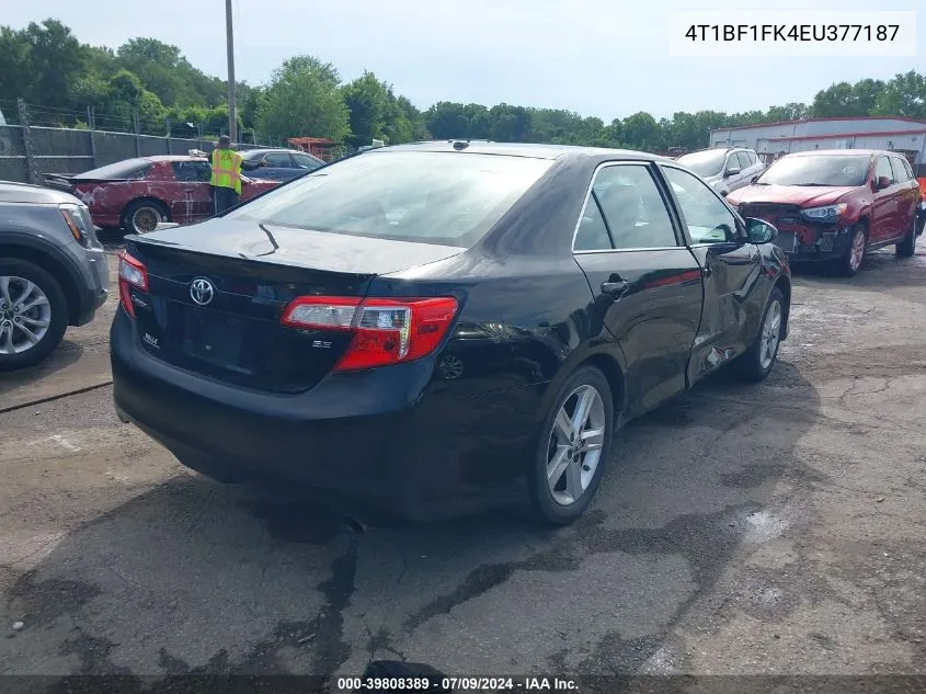 2014 Toyota Camry Se VIN: 4T1BF1FK4EU377187 Lot: 39808389