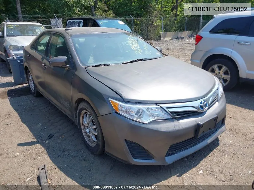 2014 Toyota Camry Hybrid Le VIN: 4T1BD1FK3EU125002 Lot: 39811837