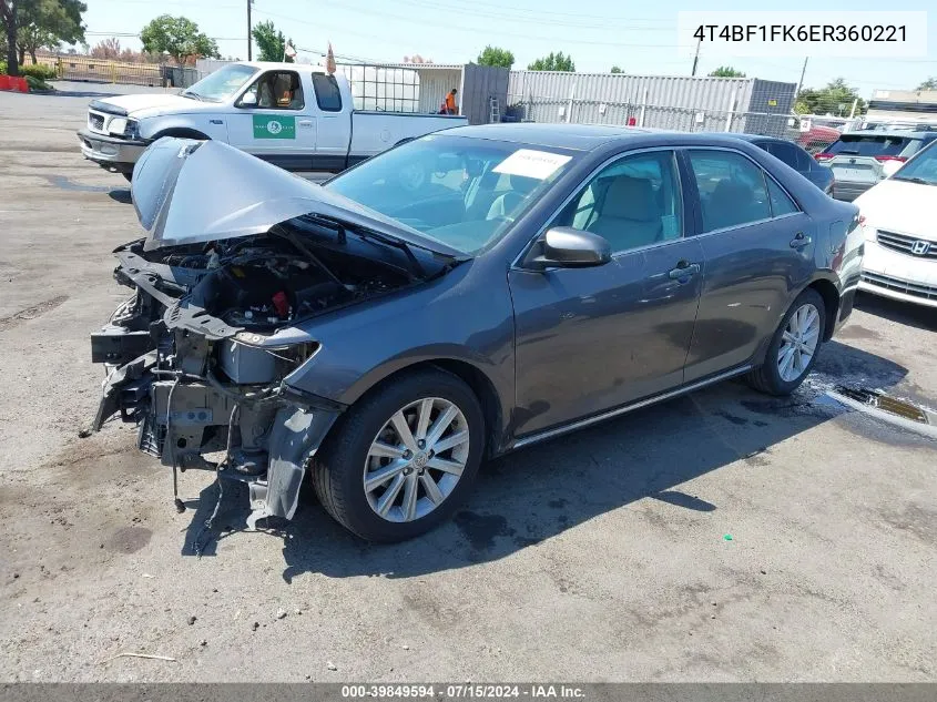 4T4BF1FK6ER360221 2014 Toyota Camry Xle