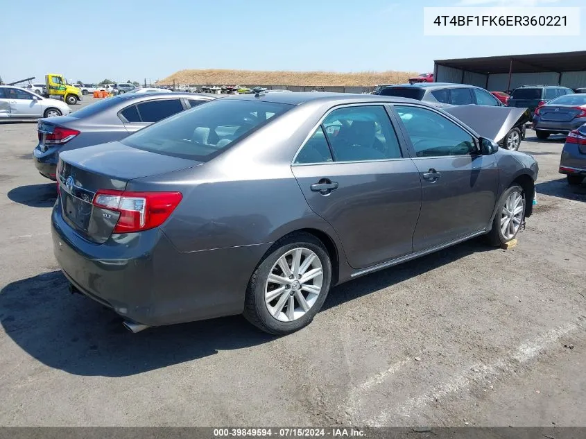 4T4BF1FK6ER360221 2014 Toyota Camry Xle