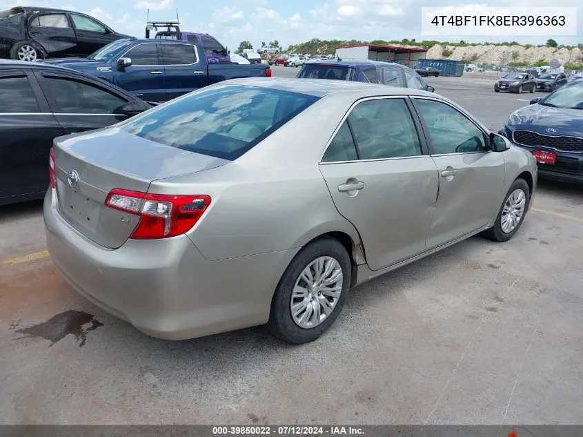 2014 Toyota Camry Le VIN: 4T4BF1FK8ER396363 Lot: 39850022