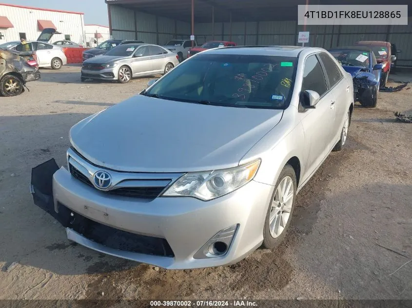 2014 Toyota Camry Hybrid Xle VIN: 4T1BD1FK8EU128865 Lot: 39870002