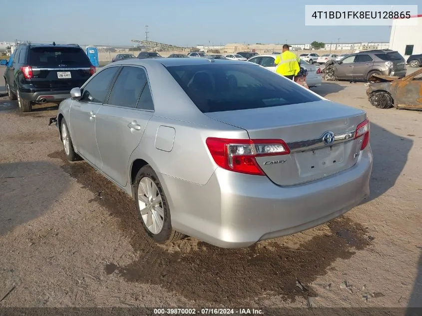 2014 Toyota Camry Hybrid Xle VIN: 4T1BD1FK8EU128865 Lot: 39870002