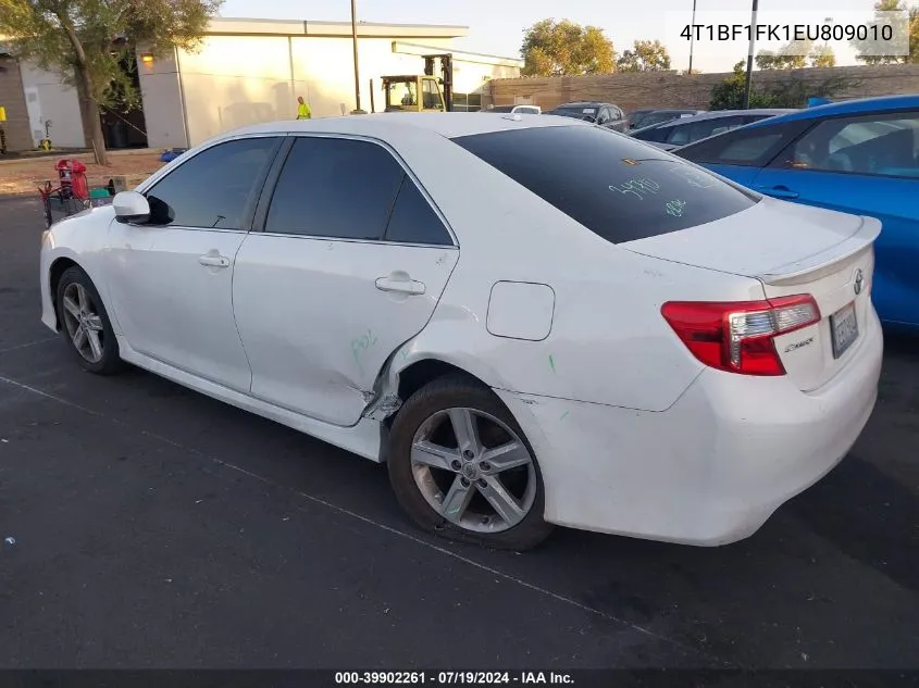 2014 Toyota Camry Se VIN: 4T1BF1FK1EU809010 Lot: 39902261