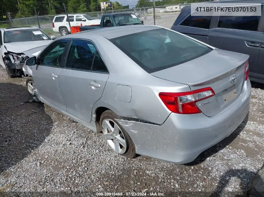 2014 Toyota Camry Se VIN: 4T1BF1FK7EU370153 Lot: 39910468