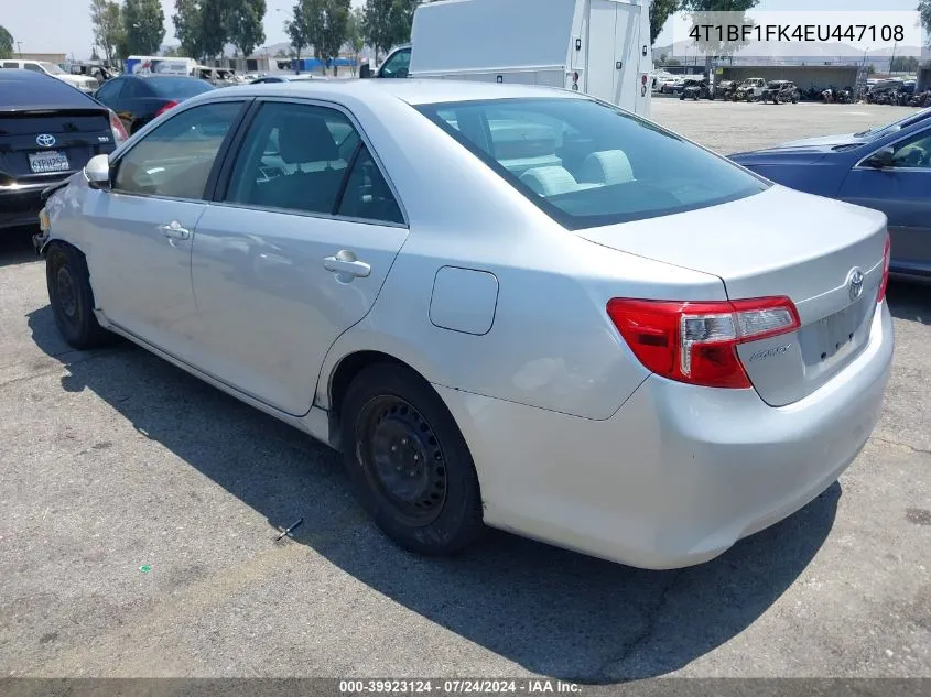 2014 Toyota Camry Le VIN: 4T1BF1FK4EU447108 Lot: 39923124