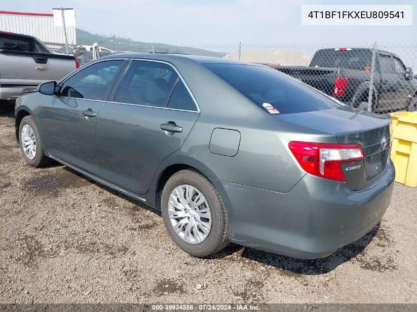 2014 Toyota Camry Le VIN: 4T1BF1FKXEU809541 Lot: 39934556