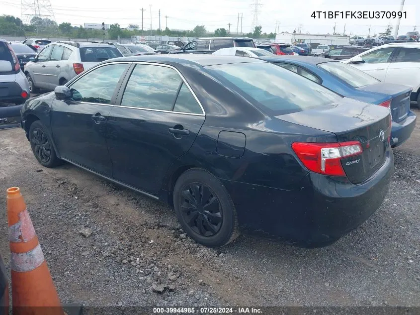 2014 Toyota Camry L/Le/Se/Se Sport/Xle VIN: 4T1BF1FK3EU370991 Lot: 39944985